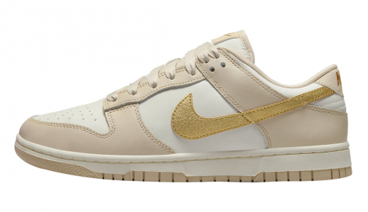 Nike Dunk Low WMNS Gold Swoosh White/Tan-Gold DX5930-001