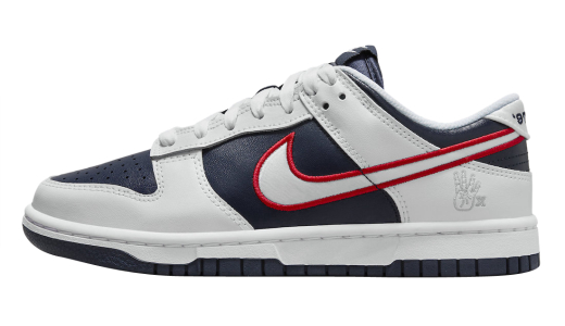 Nike Dunk Low WMNS Houston Comets Four-Peat Obsidian/White-University Red-Wolf Grey DZ2780-100