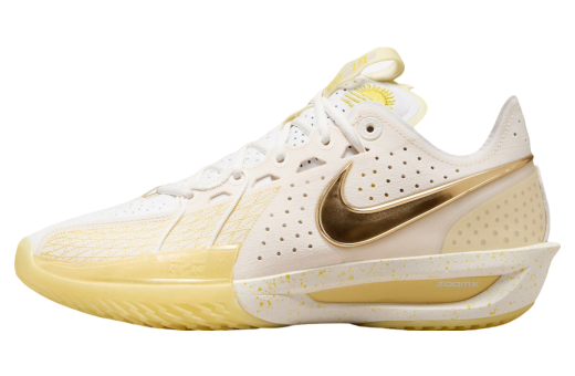 Nike GT Cut 3 Jordan Poole PE Pale Ivory/Metallic Gold-Sail-Alabaster-Lightening Soft Yellow FZ1523-100