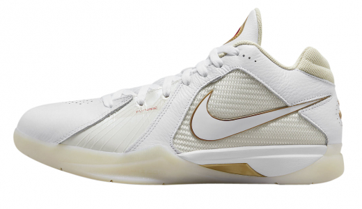 Nike KD 3 White Gold White/Metallic Gold-Light Bone DZ3009-100