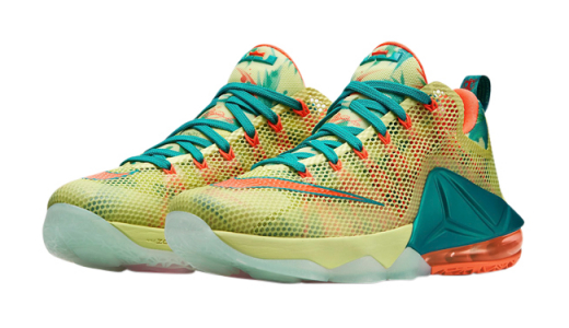 Nike LeBron 12 Low LeBronold Palmer White/Lime-Bright Mango 776652-383