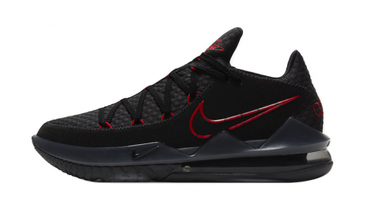 Nike LeBron 17 Low Bred Black/University Red-Dark Grey CD5007-001