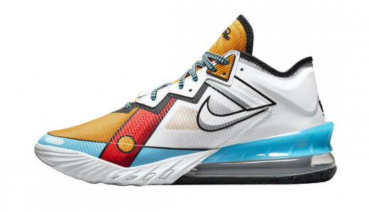 Nike LeBron 18 Low Stewie Griffin White/Yellow-Red-Blue CV7562-104