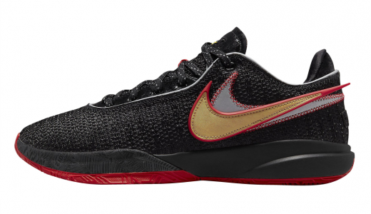 Nike LeBron 20 Black University Red Black/Black-University Red-University Gold-Light Smoke Grey DJ5423-001