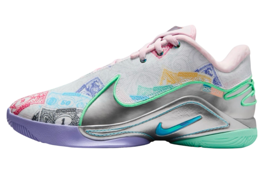 Nike LeBron 22 Monopoly Currency White/Green Glow-Pink Foam-Baltic Blue FZ1098-100