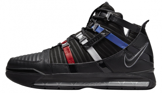 Nike LeBron 3 Barbershop Black/Metallic Silver-University Red-Game Royal DO9354-001