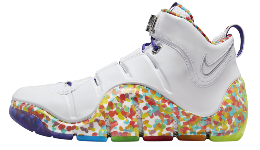 Nike LeBron 4 Fruity Pebbles White/True Red-Mean Green-Varsity Purple DQ9310-100