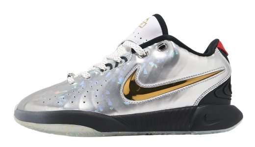 Nike LeBron XXI SE GS Metallic Silver / Black Metallic Silver/Black/University Red FJ1530001