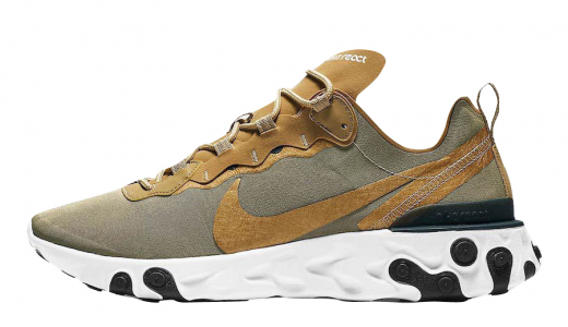 Nike React Element 55 Metallic Gold Metallic Gold/White-White-Black BQ6166-700