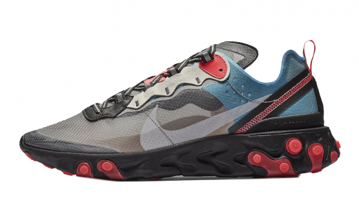 Nike React Element 87 Blue Chill Solar Red Black/Cool Grey-Blue Chill-Solar Red AQ1090-006