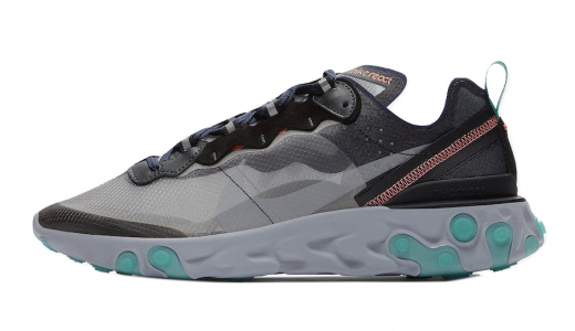 Nike React Element 87 Neptune Green Black/Neptune Green-Bright Mango-Midnight Navy AQ1090-005