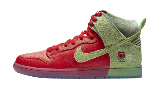 Nike SB Dunk High Strawberry Cough University Red/Spinach Green-Magic Ember CW7093-600