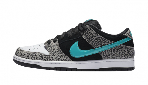 Nike SB Dunk Low Elephant Medium Grey/Black-White-Clear Jade BQ6817-009