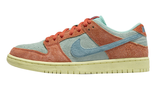 Nike SB Dunk Low Noise Aqua Orange/Noise Aqua-Emerald Rise-Lemon Chiffon DV5429-800