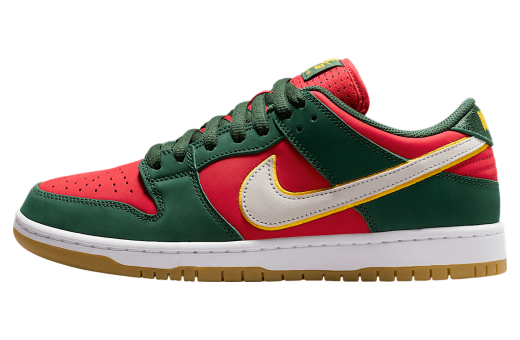 Nike SB Dunk Low PRM Seattle Supersonics Fir/White-University Gold-Fire Red FZ1287-300