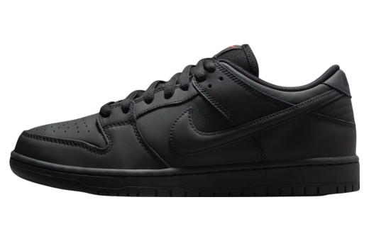 Nike SB Dunk Low Pro ISO Triple Black Black/Anthracite-Safety Orange FJ1674-001