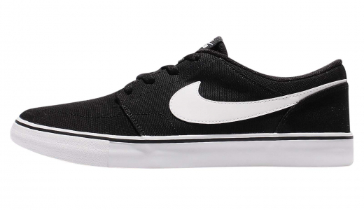 Nike SB Portmore 2 Solarsoft Slip On Black White Black/White 880268010