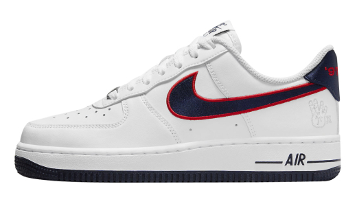 Nike WMNS Air Force 1 Low Houston Comets White/Obsidian-University Red-Wolf Grey FJ0710-100