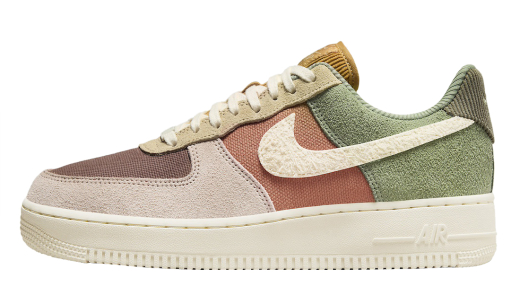 Nike WMNS Air Force 1 Low Oil Green Terra Blush Oil Green/Terra Blush-Sesame-Pale Ivory FZ3782-386