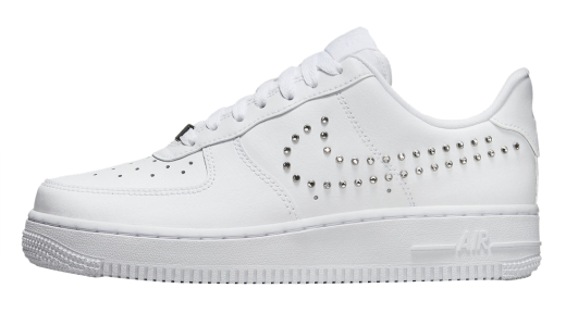 Nike WMNS Air Force 1 Low Stud Swoosh White Metallic Silver White/Metallic Silver FQ8887-100