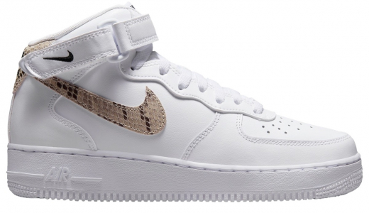 Nike WMNS Air Force 1 Mid Snakeskin Swoosh White/Iron Ore DD9625-101