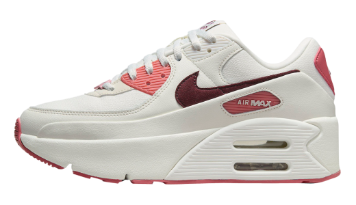 Nike WMNS Air Max 90 LV8 Valentine's Day Sail/Adobe-Medium Soft Pink-Dark Team Red FZ5164-133