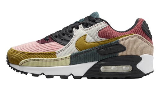 Nike WMNS Air Max 90 Multi-Corduroy Black/Bronzine-Red Stardust-Cedar FB8455-001