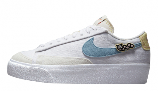 Nike WMNS Blazer Low Platform Next Nature Air Sprung White/Boarder Blue/Pink Oxford DJ6376-100