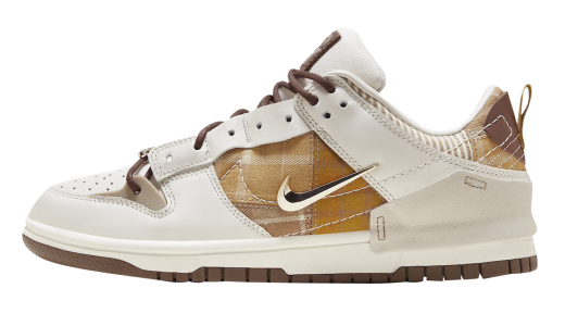 Nike WMNS Dunk Low Disrupt 2 Plaid Phantom/Cocoa Wow-Metallic Gold-Sail FV3640-071