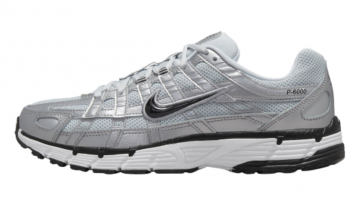 Nike WMNS P-6000 Metallic Silver White/Black-Metallic Silver FD9876-101