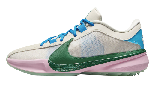 Nike Zoom Freak 5 Five The Hard Way Sail/Blue-Pink-Green DX4985-100