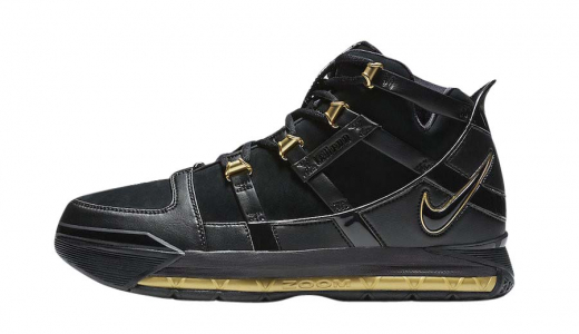 Nike Zoom LeBron 3 Black Metallic Gold 2018 Black/Metallic Gold-Black AO2434-001