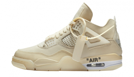 Off-White x Air Jordan 4 WMNS Sail Sail/Muslin-White-Black CV9388-100