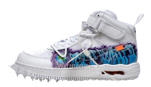 Off-White x Nike Air Force 1 Mid Graffiti White/White DE0500-100