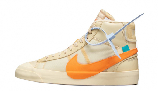 OFF-WHITE x Nike Blazer Mid All Hallows Eve Canvas/Pale Vanilla/Black-Total Orange AA3832-700