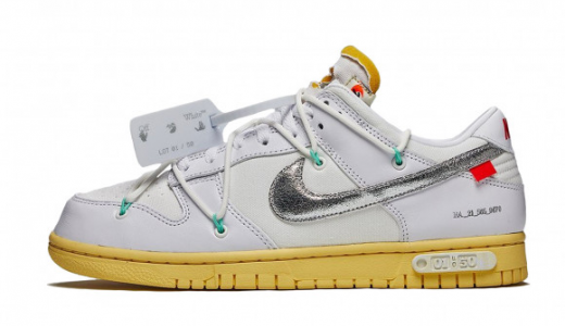 Off-White x Nike Dunk Low Lot 1 White/Metallic Silver DM1602-127