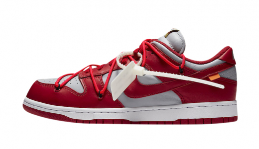 Off-White x Nike Dunk Low University Red University Red/University Red-Wolf Grey CT0856-600