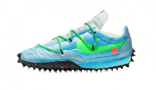 OFF-WHITE x Nike WMNS Waffle Racer Vivid Sky Vivid Sky/Black-Electric Green CD8180-400