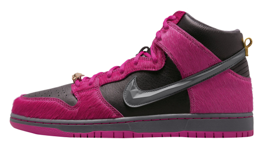 Run The Jewels x Nike SB Dunk High Active Pink/Black-Metallic Gold DX4356-600