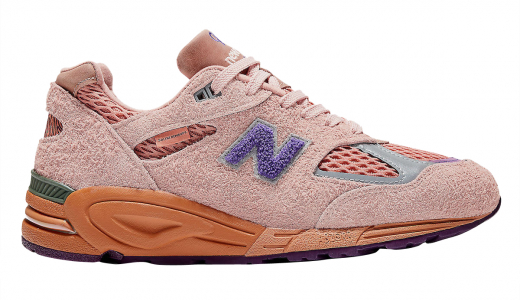 Salehe Bembury x New Balance 990v2 Sand Be The Time Misty Rose/Terra Cotta-Purple Passion M990SB2