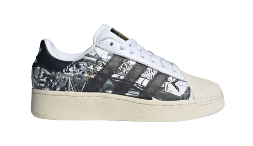 Star Wars x Nanzuka x adidas Superstar XLG R2-D2 and C-3PO Graphite Heather / Core Black / Gold Metallic IF9249