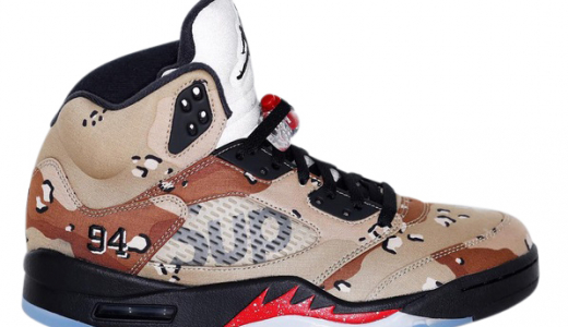 Supreme x Air Jordan 5 Desert Camo Desert Camo / Fire Red - Black 824371201