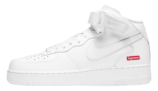 Supreme x Nike Air Force 1 Mid White White/White-White FZ8784-100