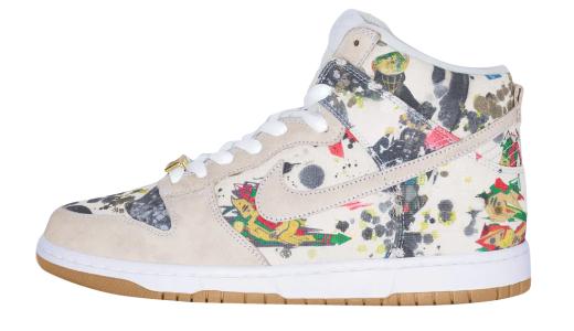 Supreme x Nike SB Dunk High Rammellzee White/White-Multi-Color FD8779-100