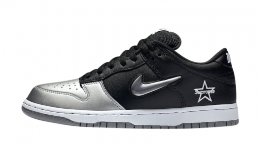 Supreme x Nike SB Dunk Low Metallic Silver Metallic Silver/Metallic Silver-Black CK3480-001