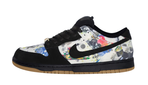 Supreme x Nike SB Dunk Low Rammellzee Black/Black-Multi-Color FD8778-001