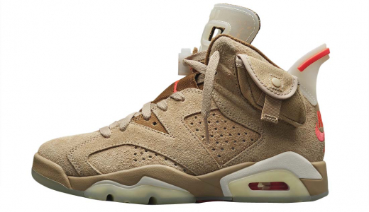 Travis Scott x Air Jordan 6 British Khaki British Khaki/Sail-Bright Crimson DH0690-200