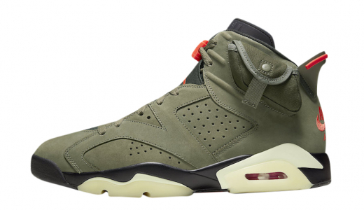 Travis Scott x Air Jordan 6 Medium Olive Medium Olive/Black-Sail-University Red CN1084-200