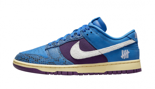 Undefeated x Nike Dunk Low 5 On It Signal Blue/White-Night Purple DH6508-400