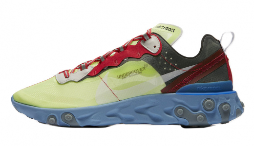 UNDERCOVER x Nike React Element 87 Volt Volt/University Red-Black-White-Summit White BQ2718-700